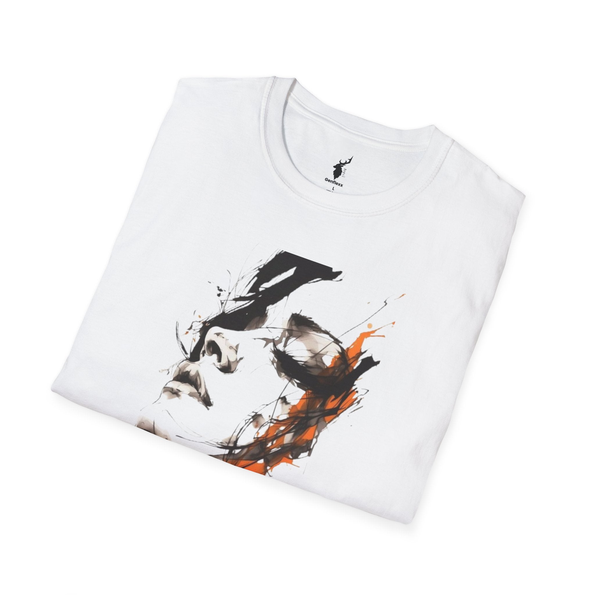 Painted Soul Abstract Sketch Portrait T-Shirt | Artistic Expression T-shirt (Unisex)