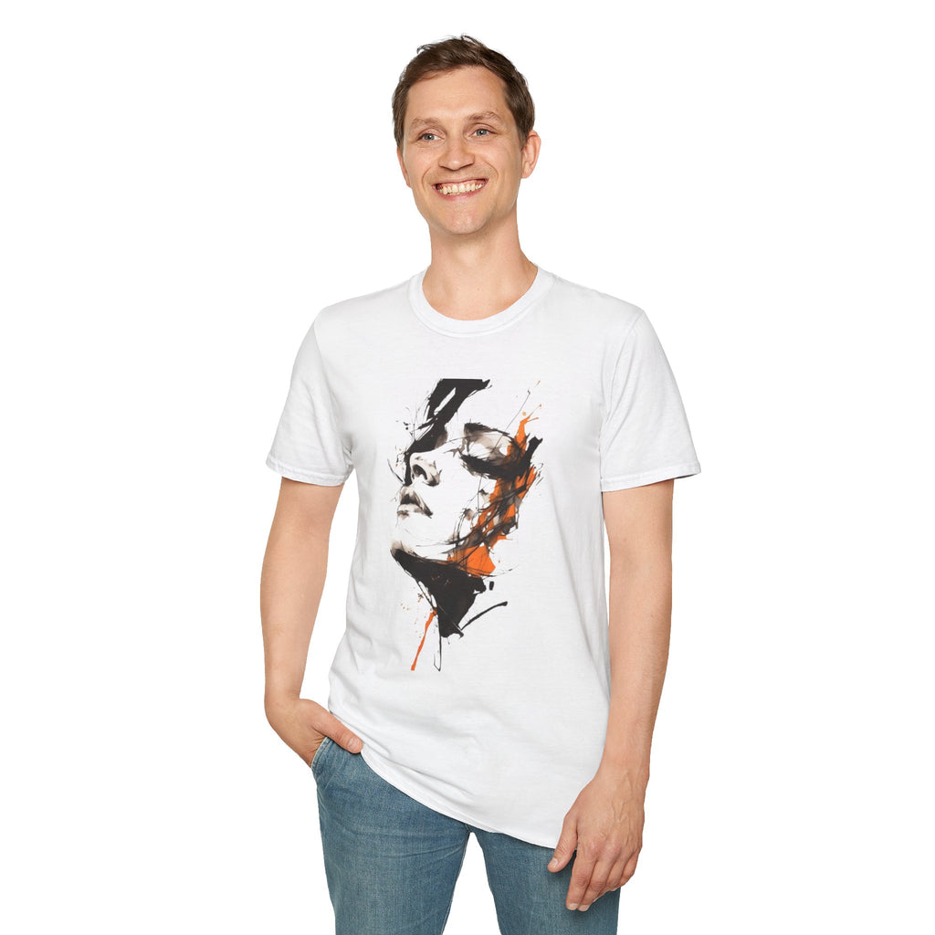 Painted Soul Abstract Sketch Portrait T-Shirt | Artistic Expression T-shirt (Unisex)